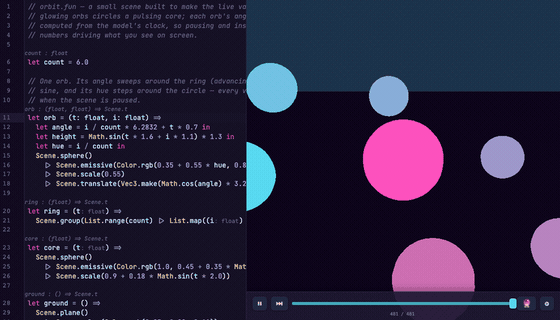 Live values from the running game appearing inline in the code as time scrubs